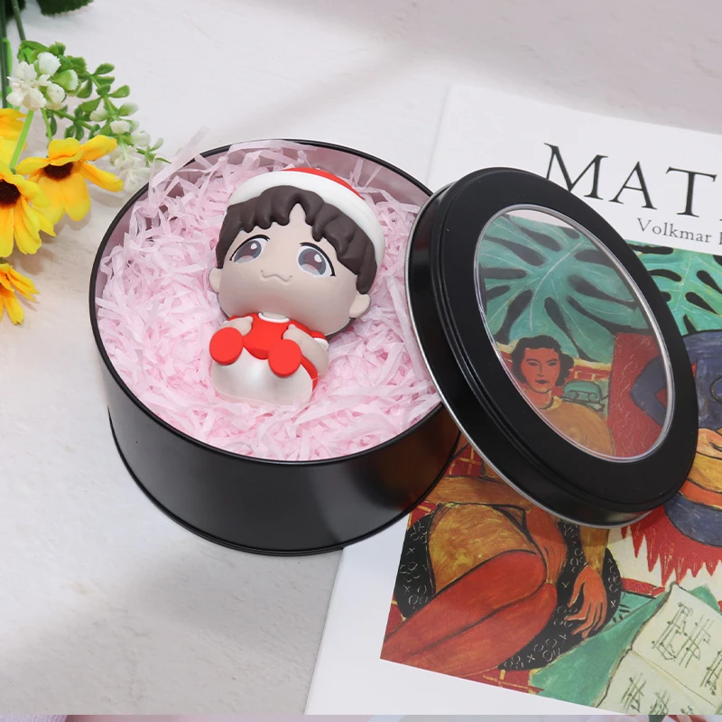 Custom Food Grade Airtight Small Tea Coffee Container Metal Round Tin Box/Can With Clear Window