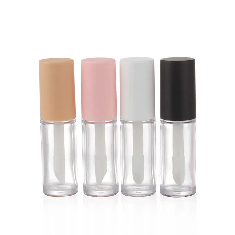6ml10ml Round Thick Pink Rose Gold Lip Gloss Container Large Size Lipgloss Tubes Custom Logo Empty Lip Gloss Tube With Big Brush