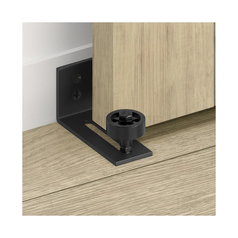 Adjustable Bottom Design Heavy Duty Sliding Barn Door Floor Guide with one Roller Wall Mount System