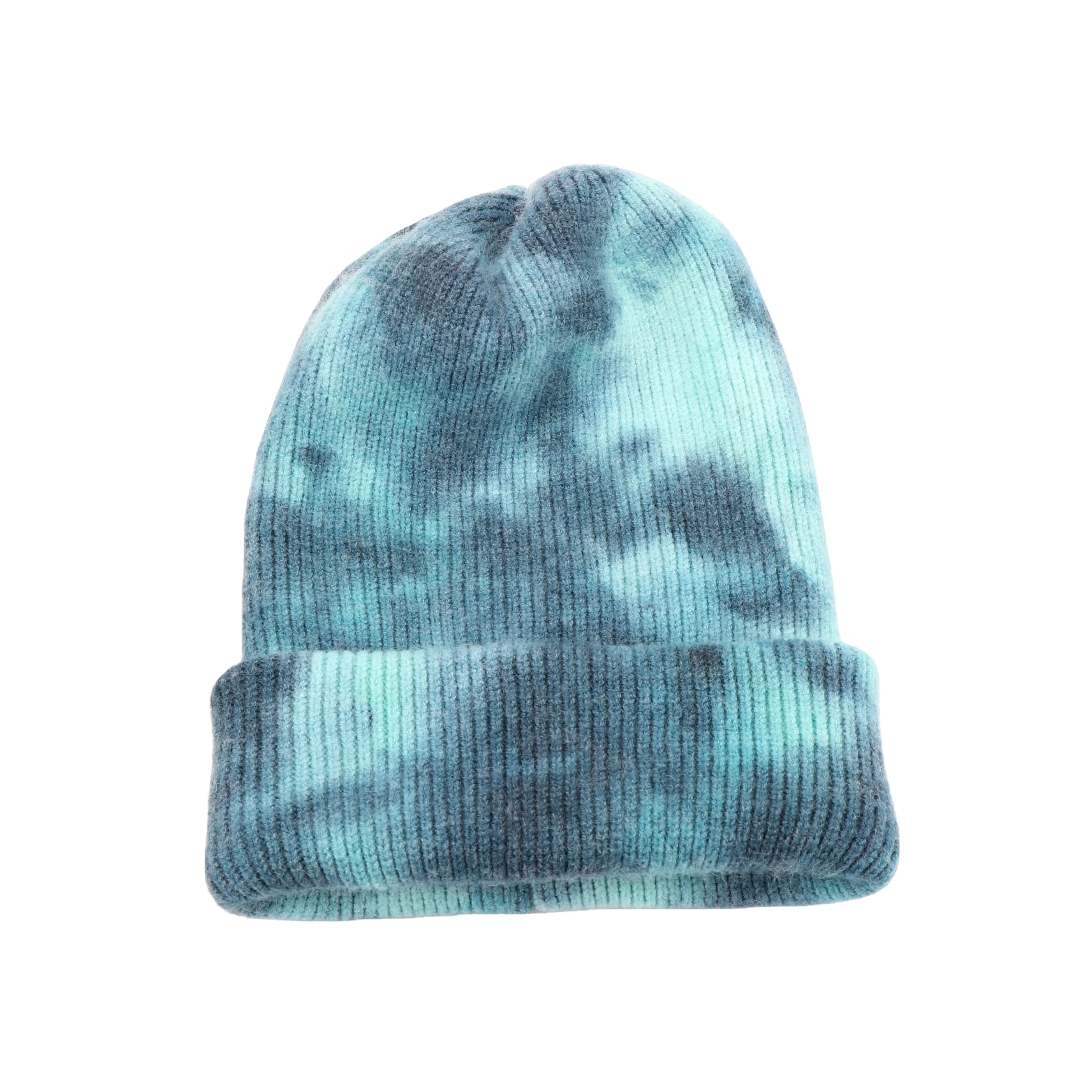 Прямая поставка с фабрики, новый модный дизайн, Горячая теплая популярная очень популярная хорошо окрашенная вязаная шапочка