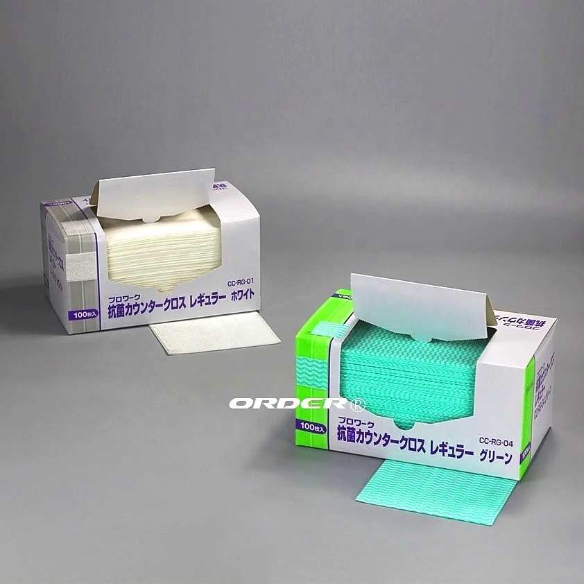 Manufacturer in China 1/4-fold Wave pattern mesh Resists ripping and tearing clean wipes wipe Spunlace cloths