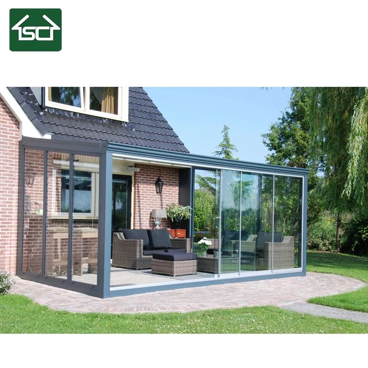 
Wall Mounted Aluminum Alloy Veranda Glass Sunroom for Glass Veranda 