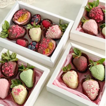 Custom Printing Luxury Paper Empty Strawberry Gift Box Chocolate Packaging Box