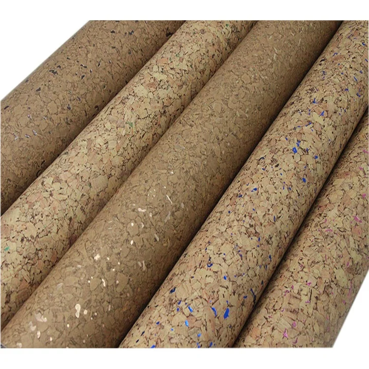 Thin Leather for Making Corks Shoes Sandal Notebook Bags PU Leather Sofa Woven Leather Belts Cork Fabric Natural Embossed