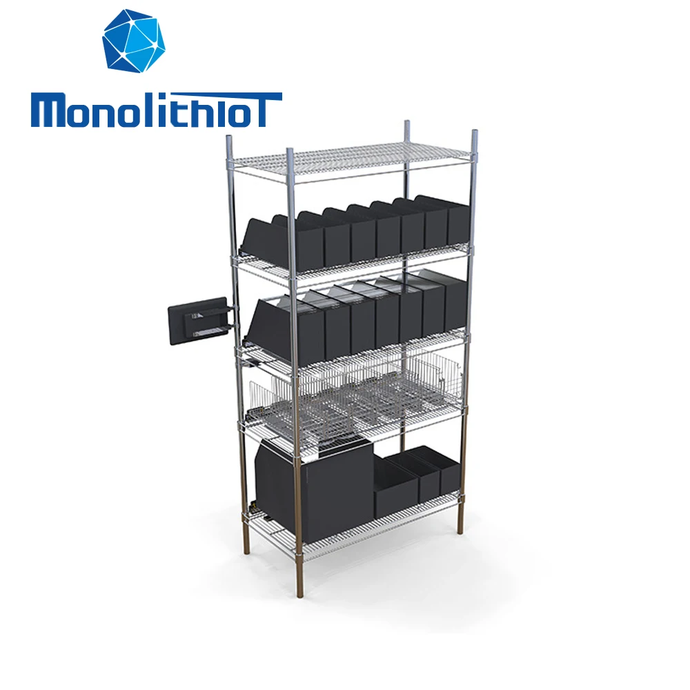 MonolithIoT Light Duty Pallet Rack Automated WMS Warehouse Counting Management System Electronic Labels Display Smart Shelf