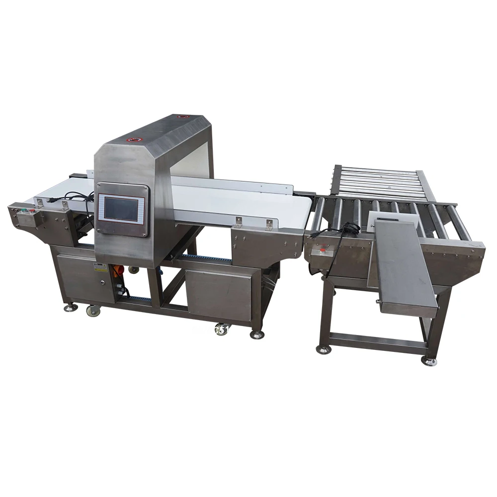 Iron metal detection sensor shirts bag for dumplings, salad,juice,wafers biscuits,oyster, salt, tofu, desiccated fruits,seafood