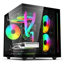 wholesales custom logo computador transparent computer case gaming accessories matx pc cabinet tower gaming case