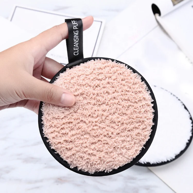 
Microfiber Cloth Washable Make-up Removal Pads Face Cleansing Makeup Lazy cleansing powder puff 