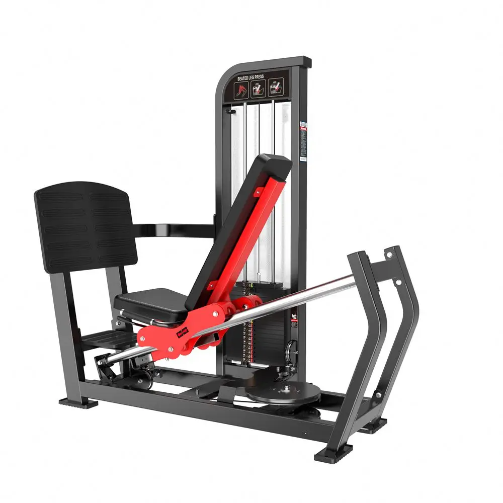 Commercial Gym Equipment Seated Leg Press With Weight Stack Pin Load Selection Machines