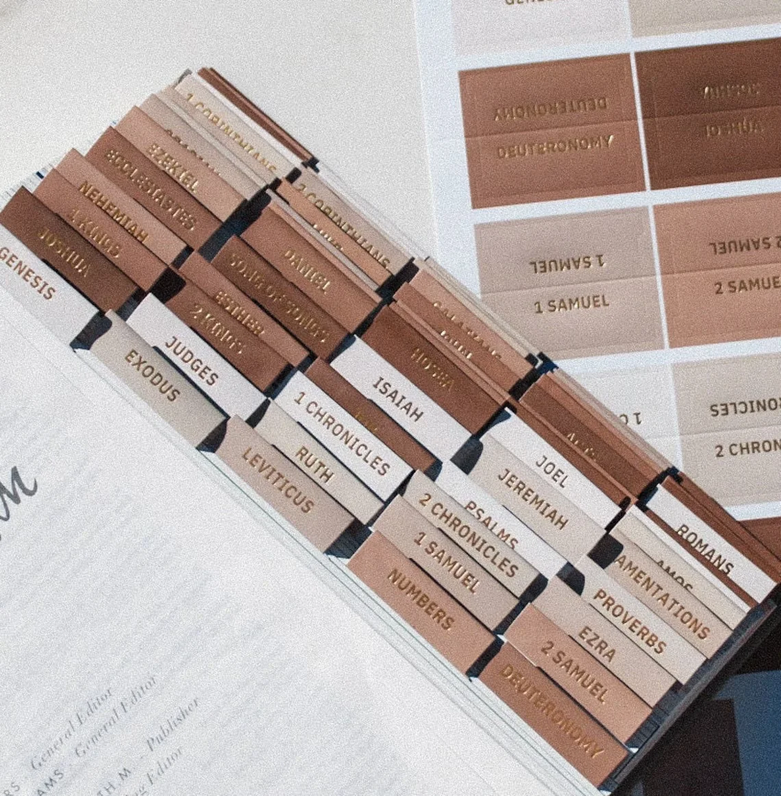 Custom Bible Tabs Gold Foil Laminated Waterproof Bible Sticker Index Tabs