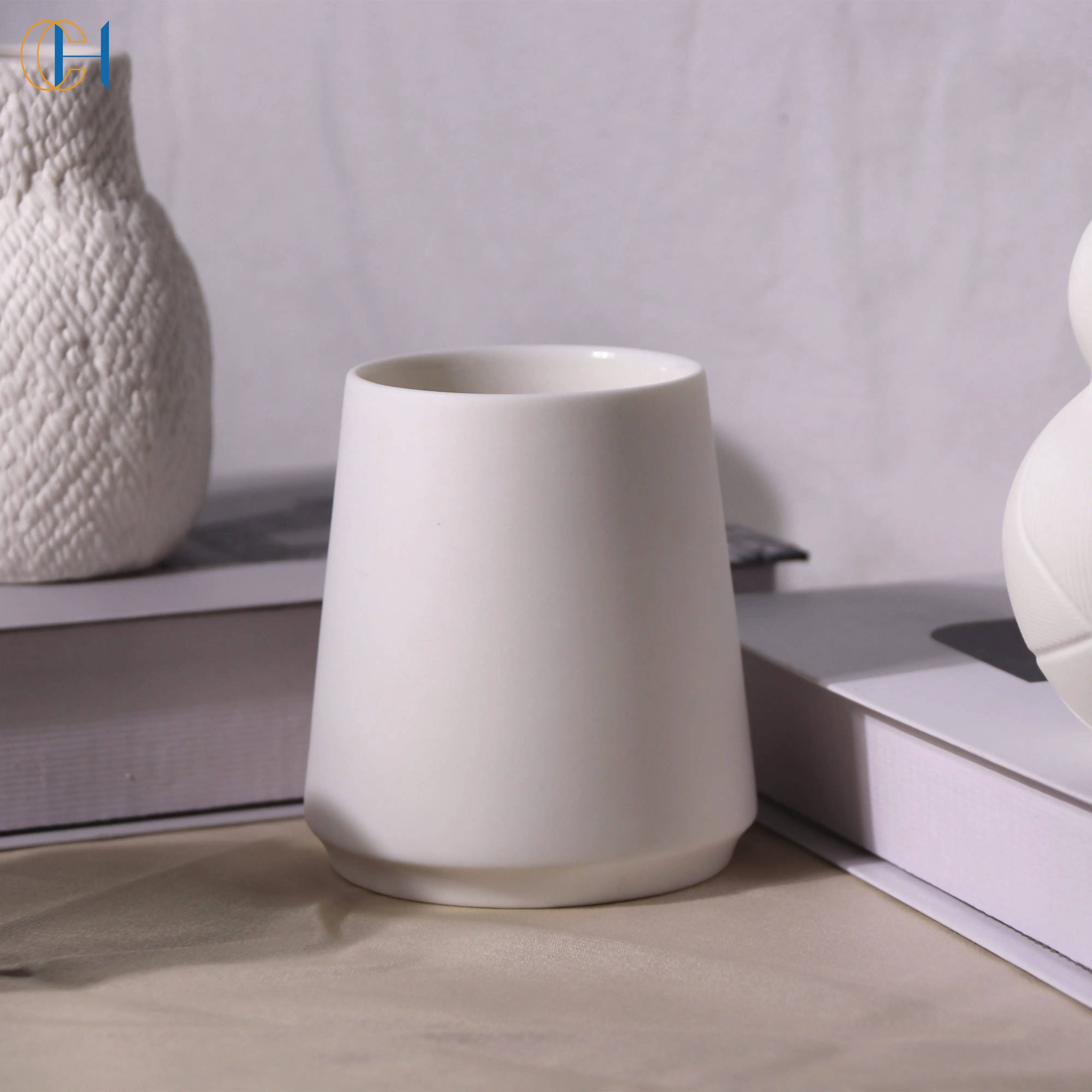 C&H Multi-use Plant Pot Empty Soy Wax Porcelain Candle Vessel