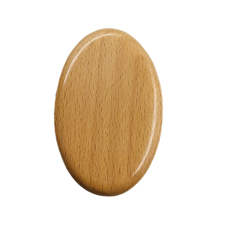 Bamboo Hairdressing Oval Shape Detangling Stainless Steel Bristle Healthy Hair Growing  Scalp Massage Comb Hairbrush