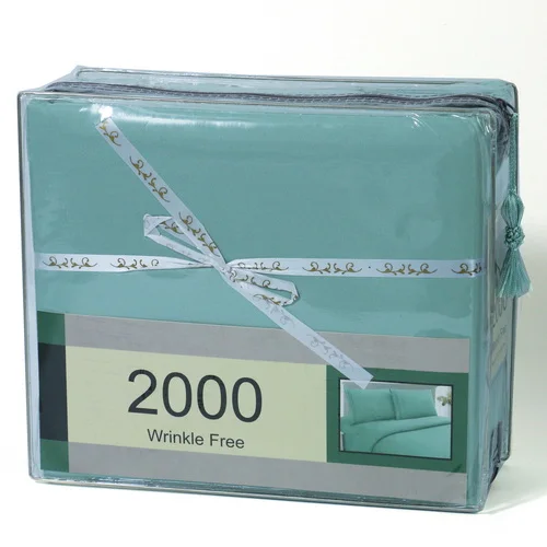 Microfiber 80gsm 3pc soft sheet set wrinkle free bedding deep pocket sheets with three line embroidery