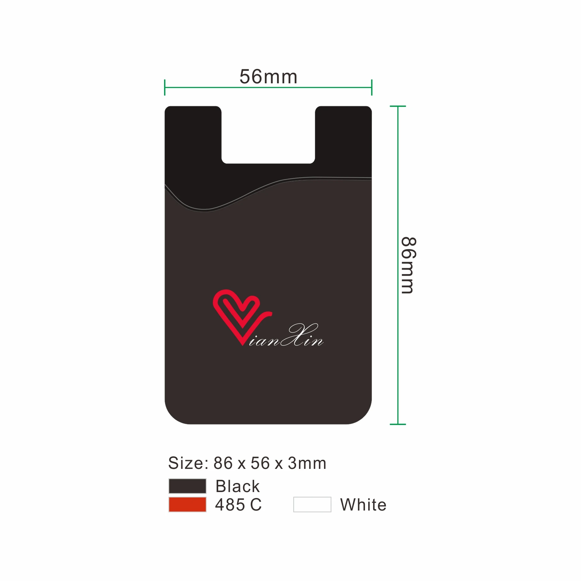 Hot sales Mobile Phone Credit Card Holder custom Silicone Phone Wallet with Single Pocket