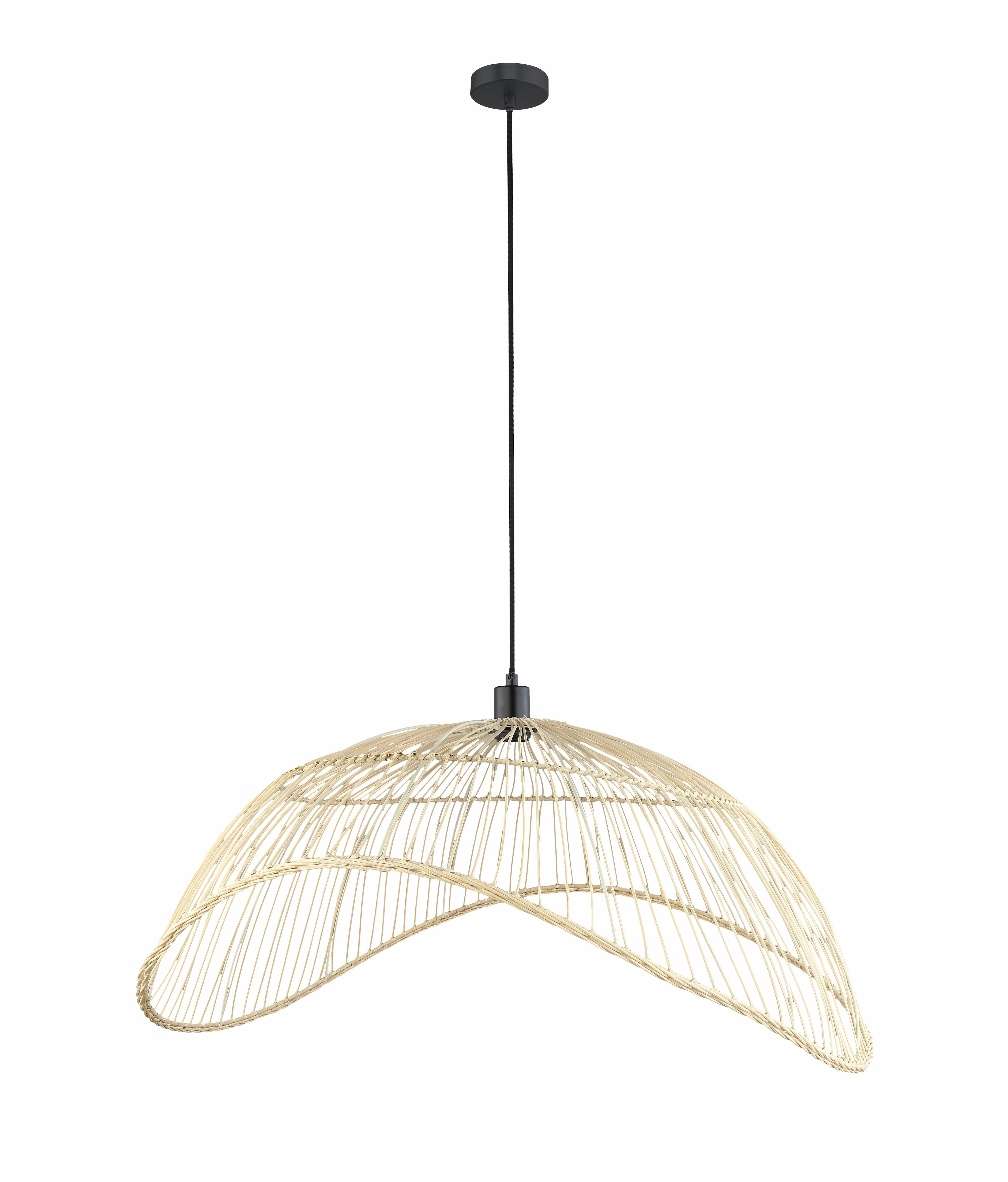 Nature Farmhouse Rattan Natural Color Pendant Lamp Bedroom Living Room Decor