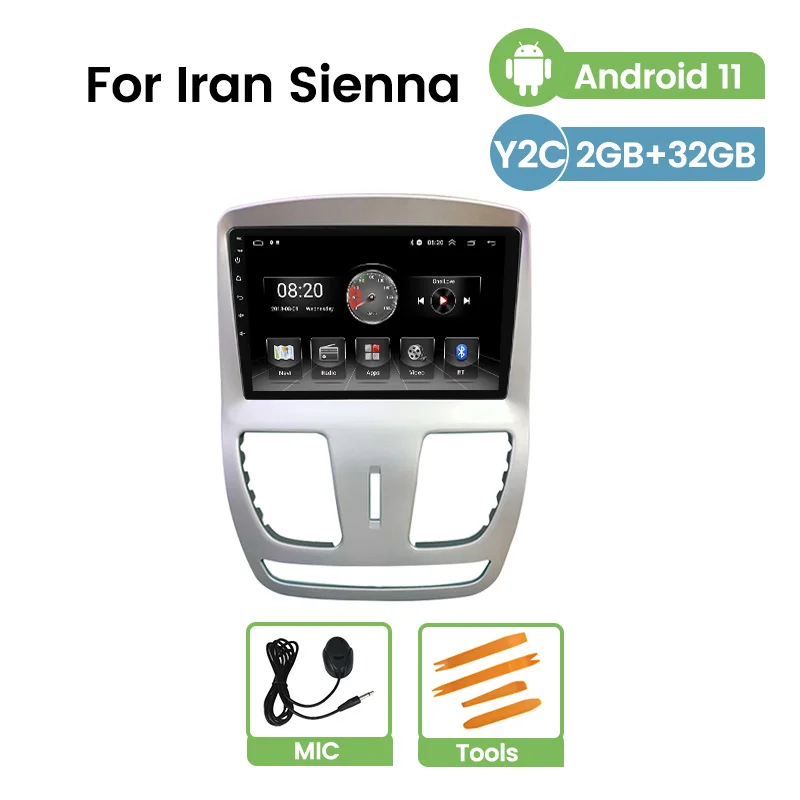  Navitree android 11 1024*600P RAM 2GB ROM 32GB TPMS OBDII DAB+ DVR BT car dvd multimedia player RDS AM FM radio For Iran Sienna