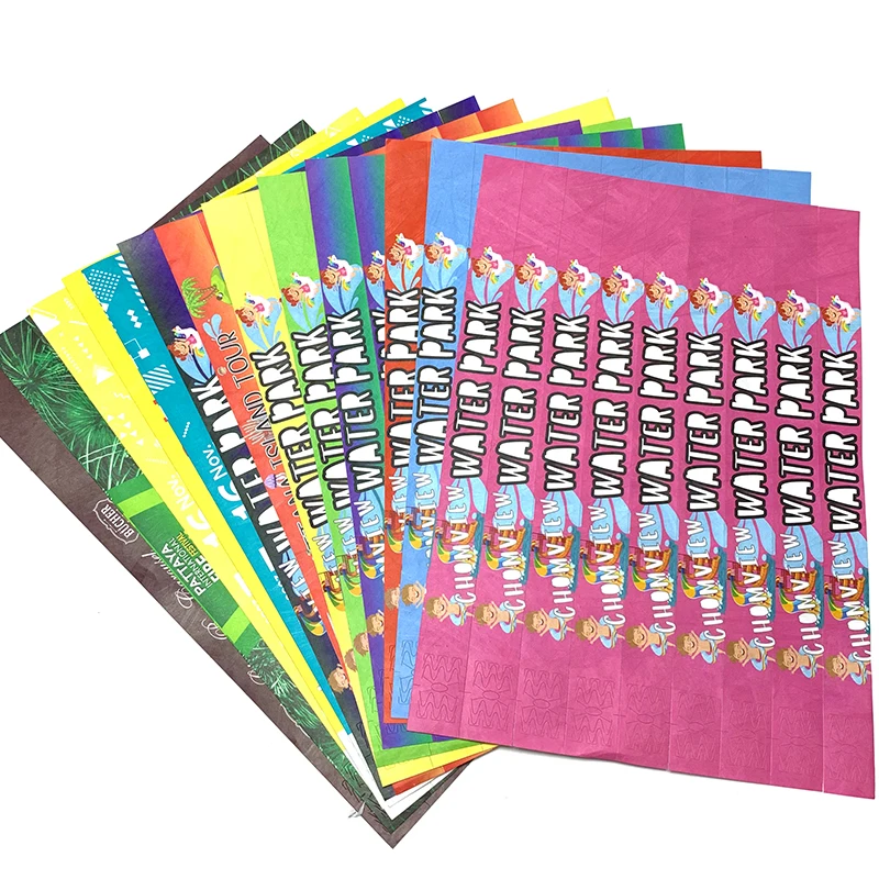 Wholesale Customized Cheap Event Ticket Bracelet Tyvek Wrist Band Disposable Personalized Wristbands For Events