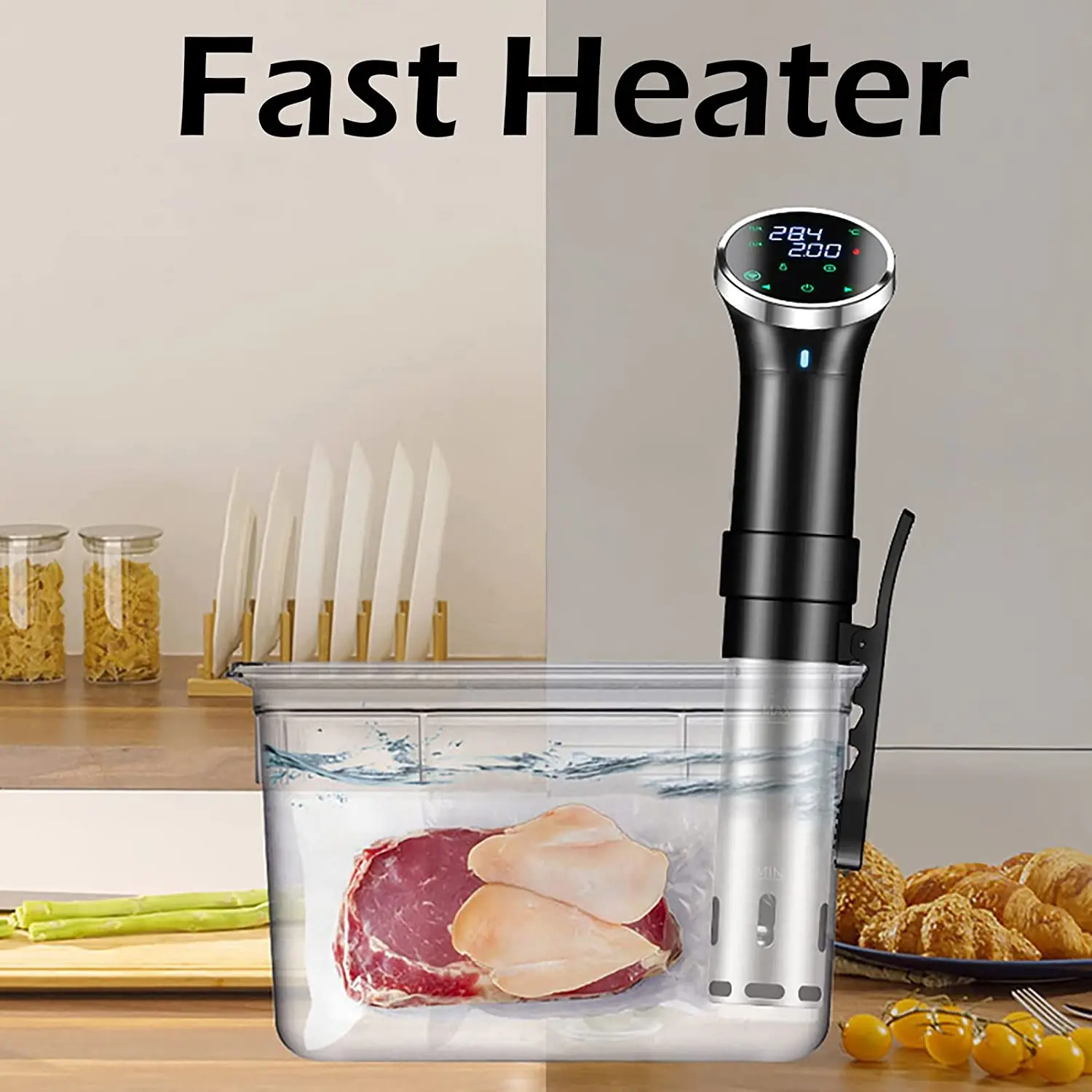2023Wi-Fi Sous Vide плита Garer светодиодный сенсорный дисплей Sousvide машина Stick Roner управление приложением