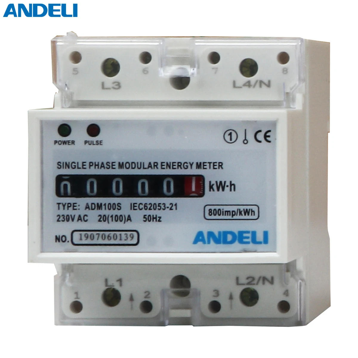 ADM100S KWH single phase digital energy meter 1.5-6A ANDELI