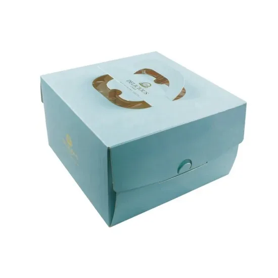 Wholesale Custom Print Cardboard Cake Folding Gift Packing high quality packaging box with soft touch paper