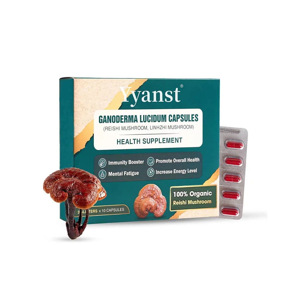OEM/ODM Factory Direct Organic Mushroom Reishi Extract Wellness Immune Support Ganoderma Lucidum Capsules