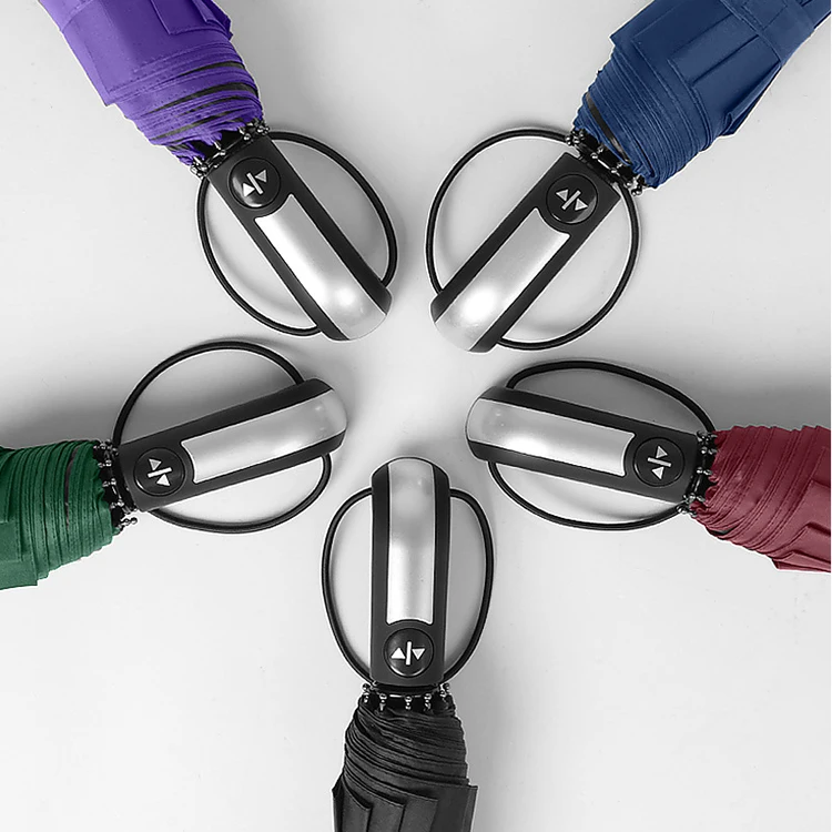 Оптовая продажа китайский полностью автоматический складной зонт с 3 отверстиями 10 спиц ветрозащитный водонепроницаемый для путешествий на открытом воздухе