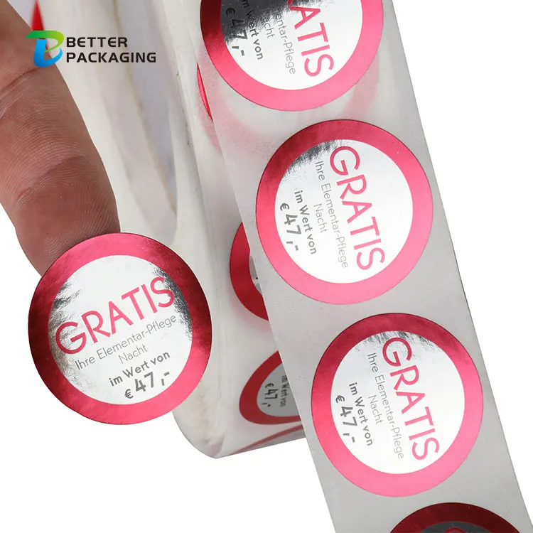 Customized Aluminium Sliver Foil Paper Label High Resolution Logo Printed Private Label Scratch Off PET Silver Stickers Supplier