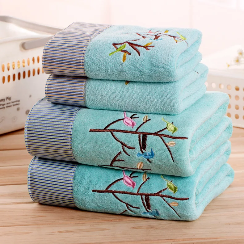Custom LOGO Microfiber Bath Towel set Household Soft Absorbent Bath Towel Set