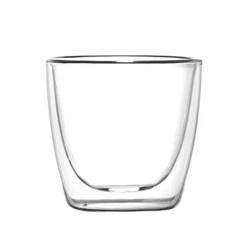 Стеклянная чашка с двойными стенками ручной работы из боросиликата, 200 мл
