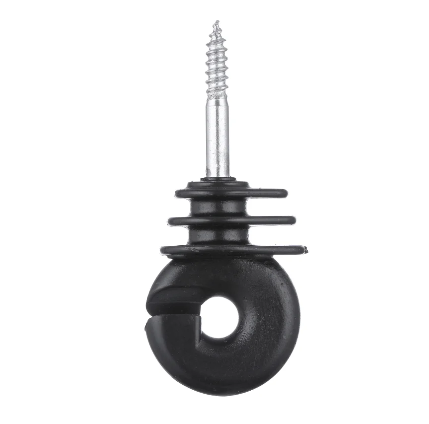 High Quality Black Screw in Type Farm Fence Low Voltage Insulators for electric fence