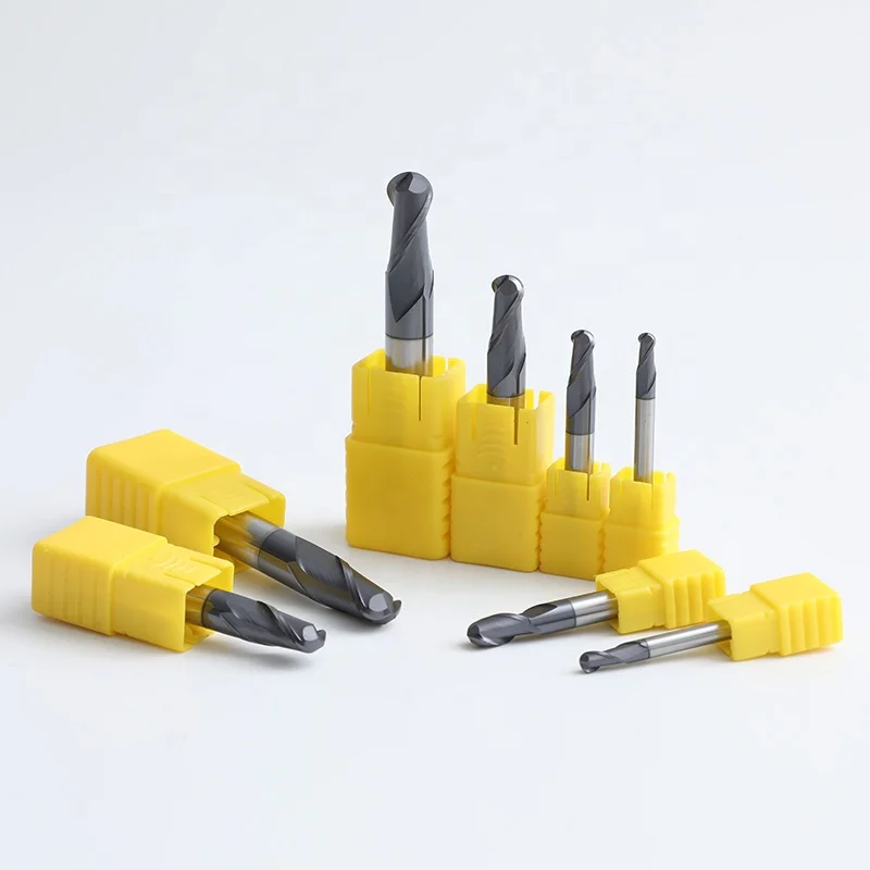 Custom Milling Cutters Tungsten Solid Carbide Two Flutes End Mills CNC Router bits 2 Flute Straight Shank Ball Nose Endmills