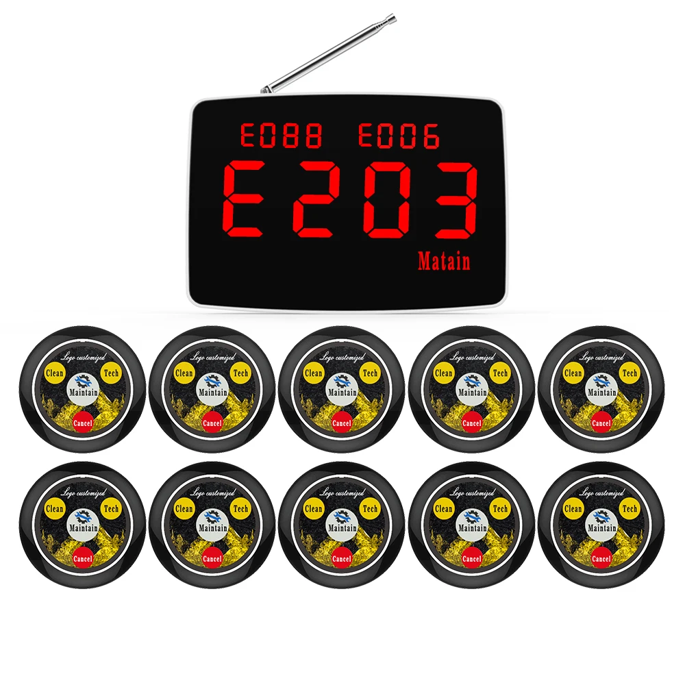 Artom German French Russian Arabic industrial call system with customized logo service on button and screen receiver