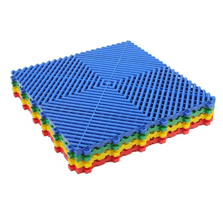 Free Design Anti Slip Plastic PP Interlocking Car Wash Drain Garage Floor Tile for Carwash Garage Floor Mat Grating