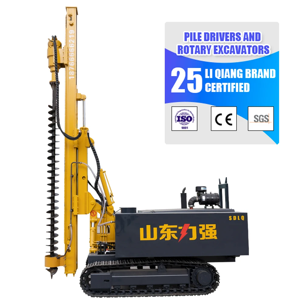 SDLQ Solar Photovoltaic Pile Driver Drilling Rig Boring Machines Piling Rotary Rock Machine Auger Bucket Screw Ground Water Pump