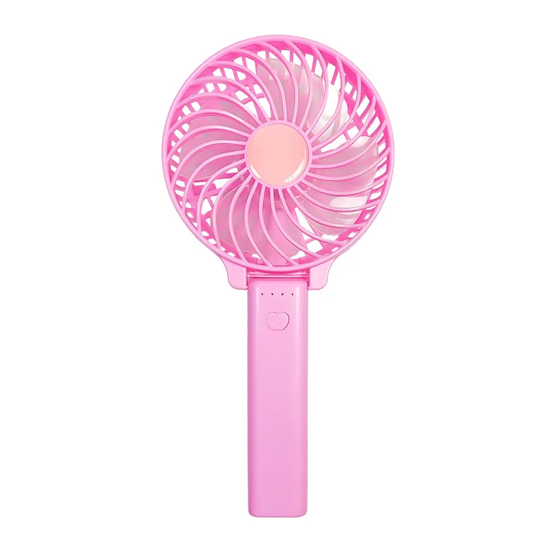 Custom portable small usb office air cooler plastic pocket handheld rechargeable mini folding fan