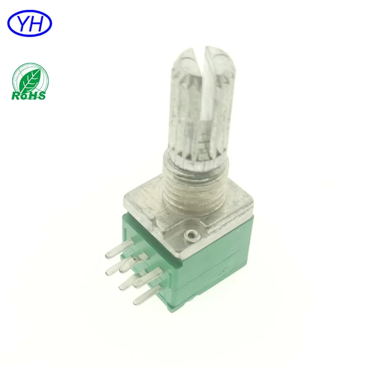 YUWAH Hot sales 9mm amplifier 10k 20k 50k 100k linear rotary stereo dual potentiometer alps RK097 alpha RD0902F Bourns PTD902
