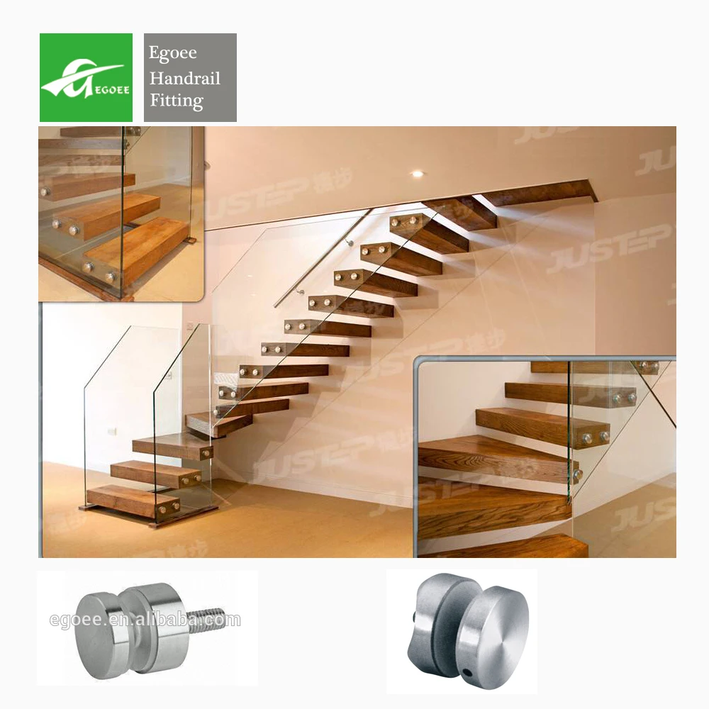 modern style stainless steel inox 304  handrailing glass deck balcony staircase railing