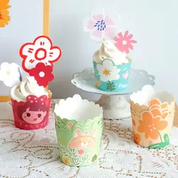 Cupcake Liner With Personal Liner Customized Logo Printing Baking Cupcake Liner Top-rated Paper Cupcake