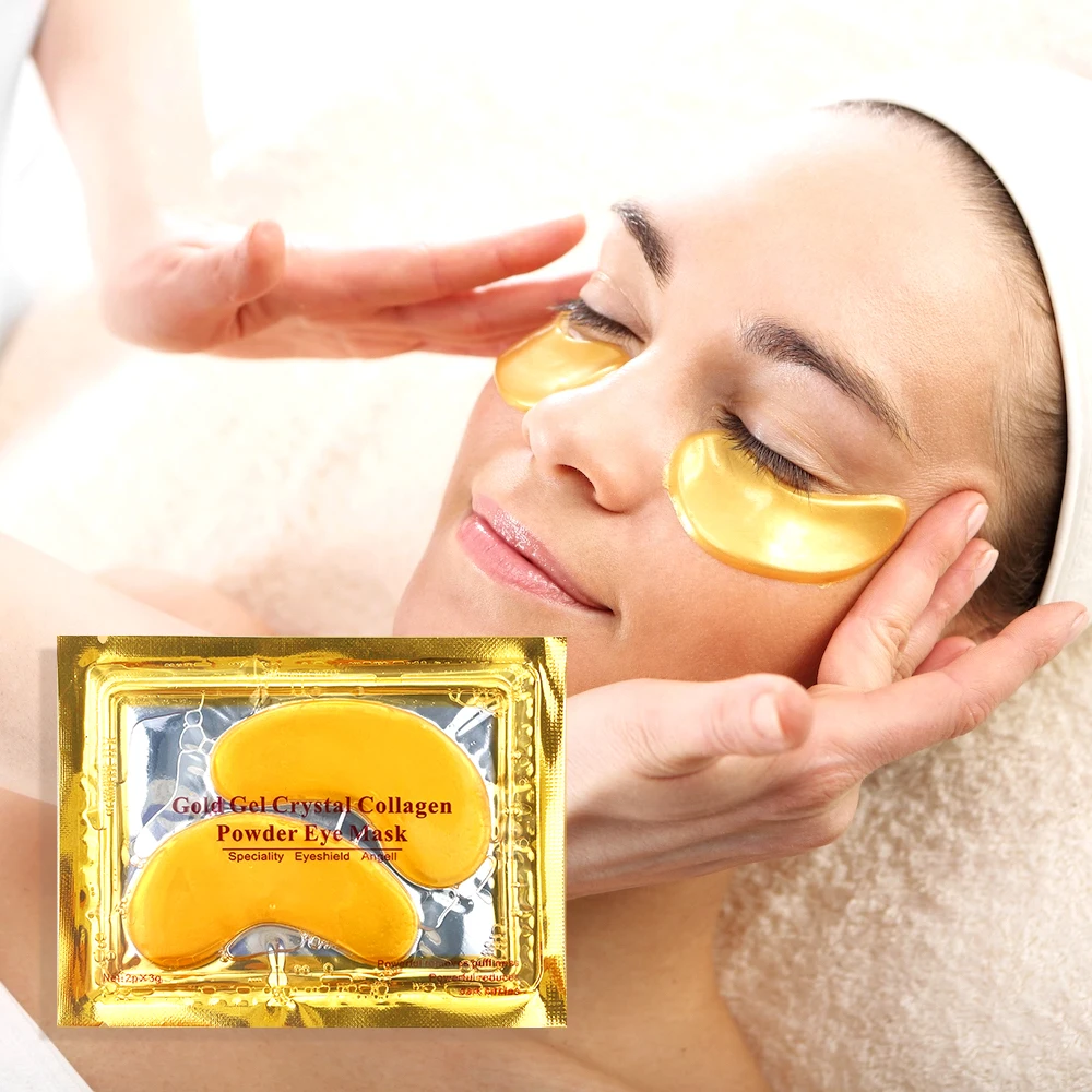 Wholesale Collagen Moisturizing Under Eye Pads Undereye Custom Gel Eye Mask Skin Care 24K Gold Eyemask