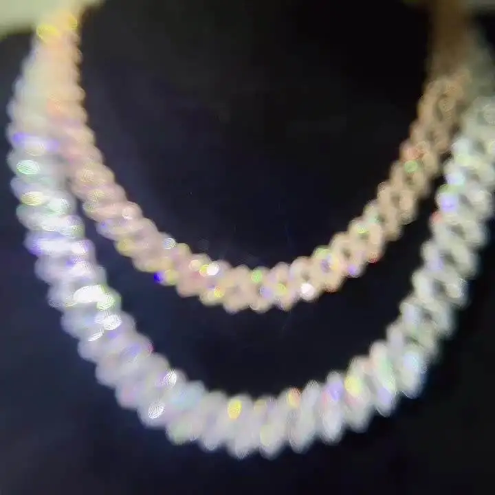 Sterling Silver S925 DEF, Color VVS 3mm 4mm 5mm 6mm Tennis Necklace Moissanite Tennis Chain/