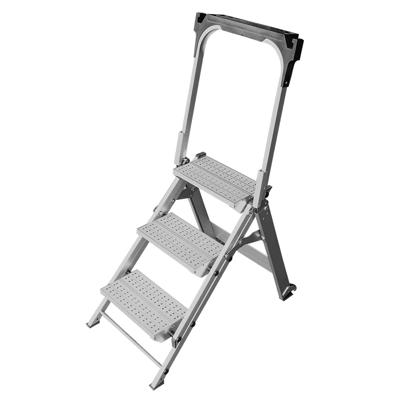 Professional Folding Step Stool Heavy Duty 3-Step Platform Ladder Stools with Handrail