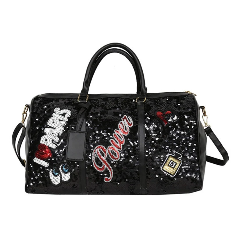 
Fashion Sequin Multifunction Waterproof Outdoor Sports Gym Luggage Bag Duffle Travel Bag 