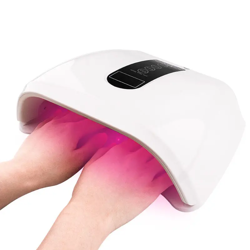 New Arrival M8 Nail Lamp For Two Hands 96w Powerful Nail Dryer Uv Led Fast Curing Nail Lamp with LCD Display