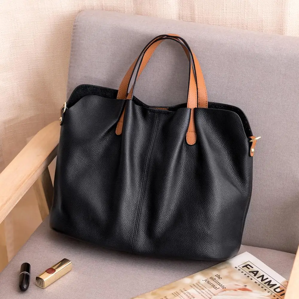 
OEM/ODM Brand Design 2020 UK Charming Style 100% Genuine Leather Tote bag Shopping Handbags for women 
