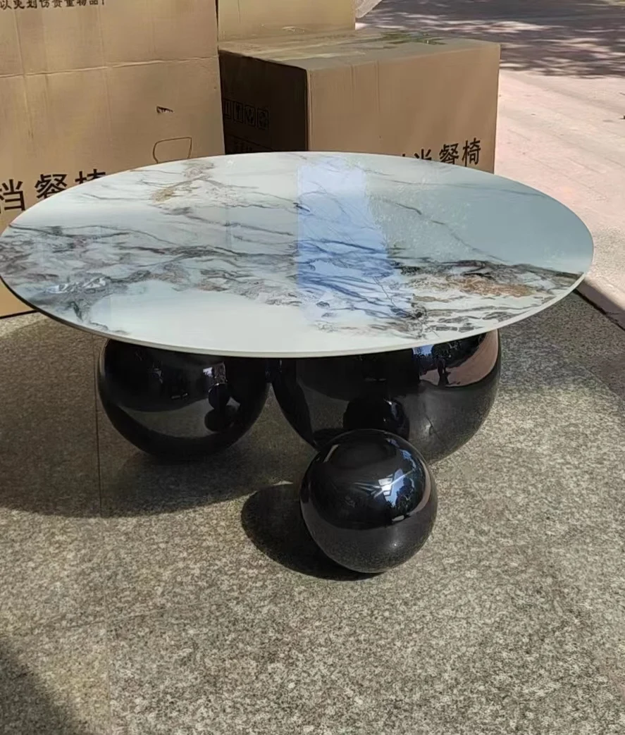 New three legs wood round table sofa center table living room furniture sets for under