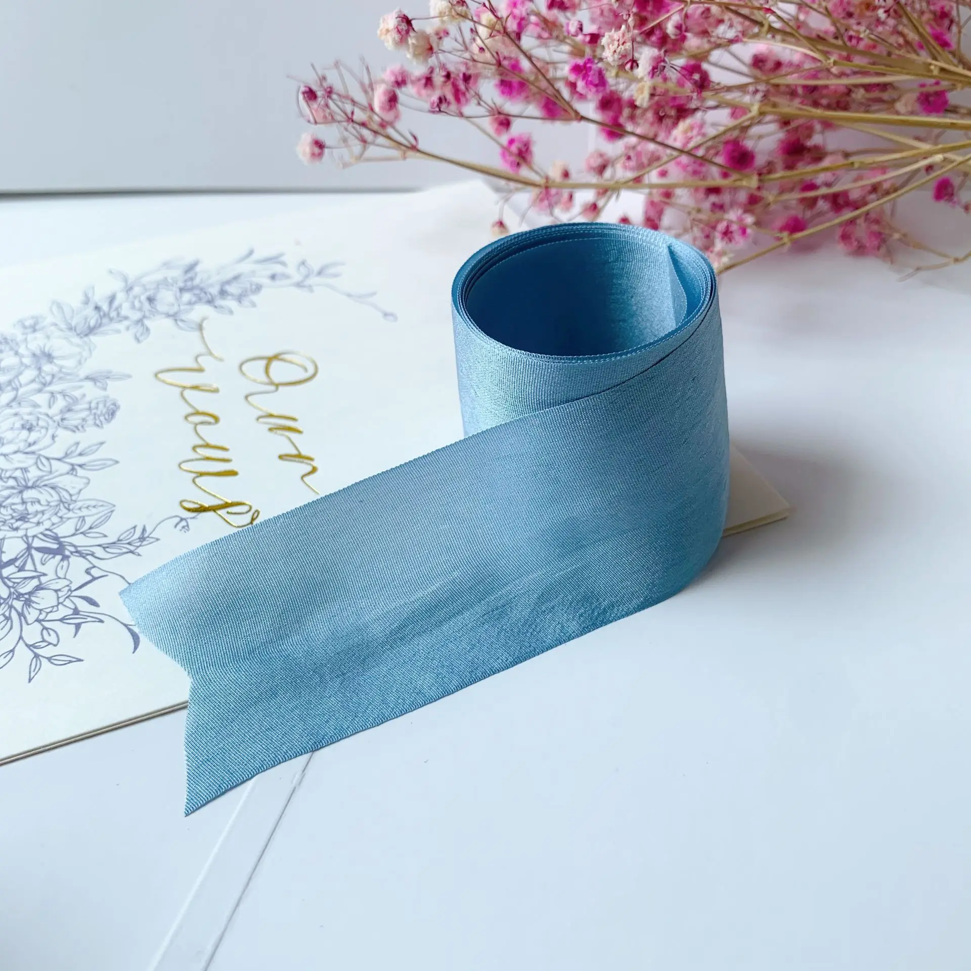 
4mm-36mm hand dyed new color 100% pure silk embroidery ribbon wedding ribbon thin taffeta high quality silk ribbon Handcraft 