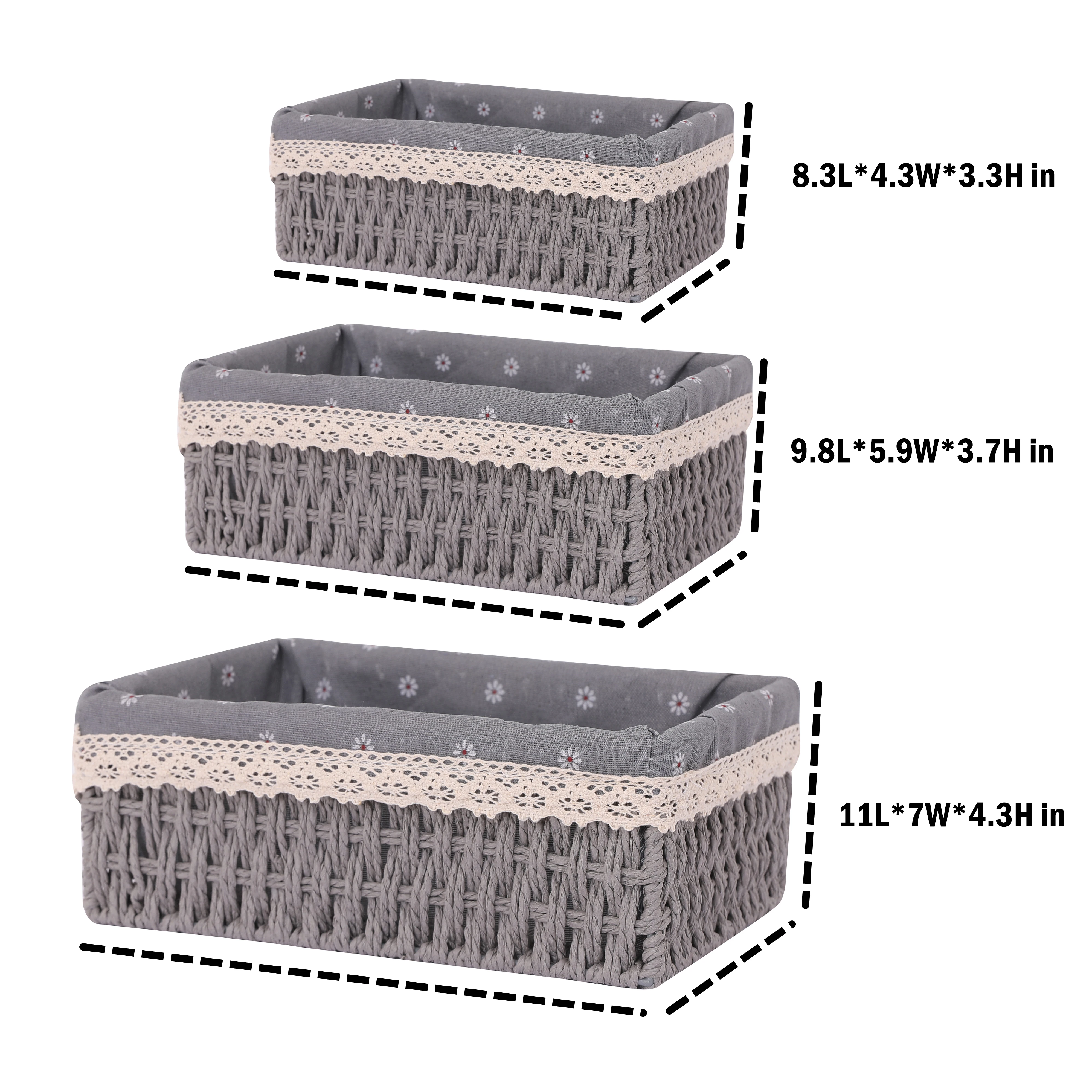 Home Decor Accessories Gift Basket Straw Woven Eco-friendly Basket Tray