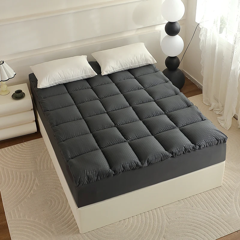 100% матрац из полиэстера, 700 г/м2, черный, темно-синий, белый, с юбкой-двойные покрывала и покрывала размера «QUEEN-size»