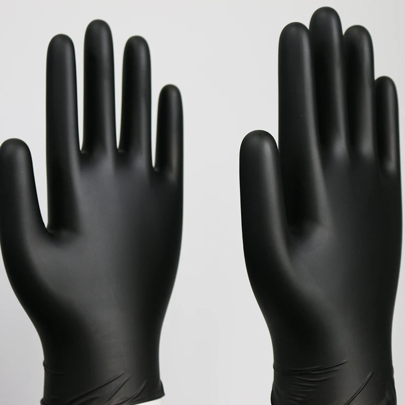 Cheap Black disposable vinyl synthetic nitrile gloves for Pet care