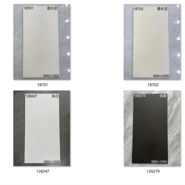 Modern Rustic 60x120 Pure Black Ceramic Flooring Tile Antibacterial and Wear-Resistant for Hotel & Room Use